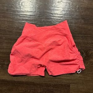 Bombshell Sportswear peach toggle shorts
